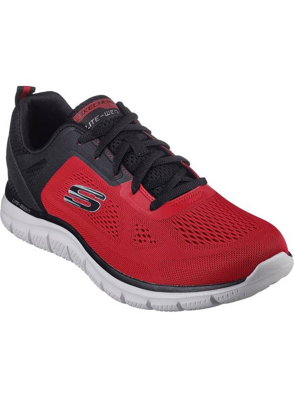 SKECHERS Track Broader Trainer Red And Black 10